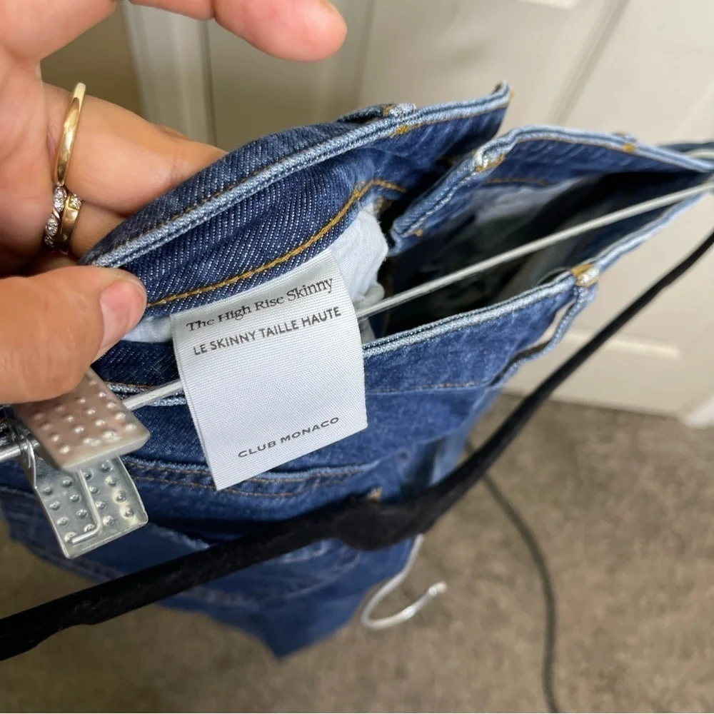 Club Monaco Denim The High Rise Skinny Sz 29
